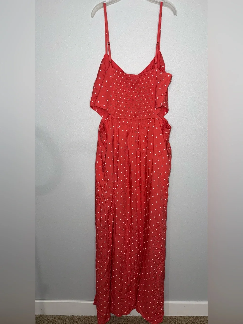 NWT Abercrombie maxi dress Coral Large